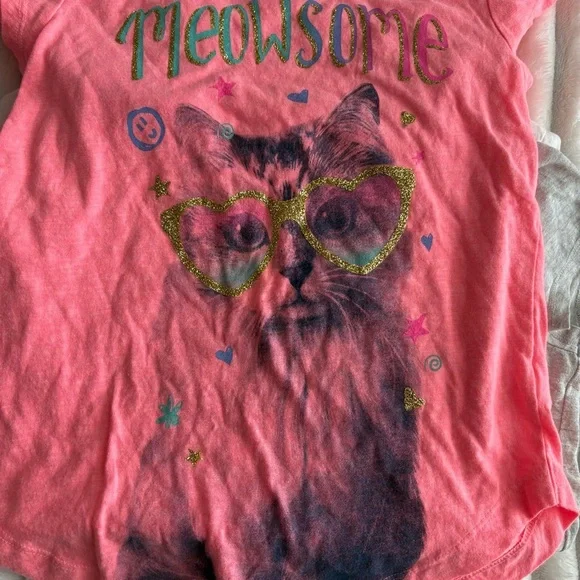 Lot of SIX 6 girls size 12 short sleeve t-shirts Y2K Justice graphic tees - Picture 4 of 8